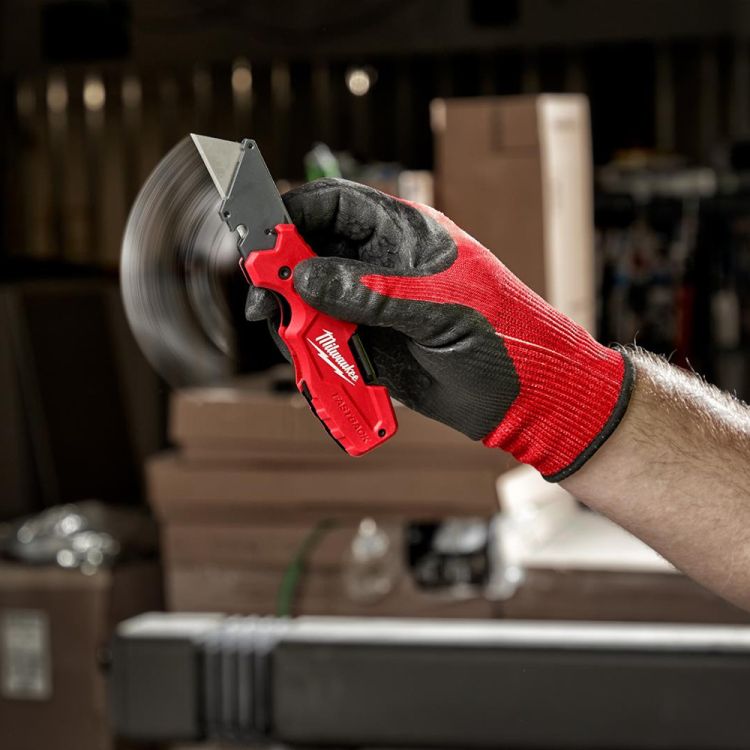 Milwaukee FASTBACK 6-in-1 Folding Utility Knives with Press and Flip Opening, General Purpose - 48-22-1505