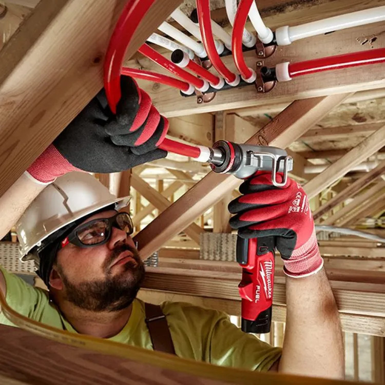 Milwaukee M12 FUEL ProPEX Expander Tool Kit with 1/2" to 1" RAPID SEAL ProPEX Expander Heads, (2) 2.0Ah Batteries, and Charger - 2532-22