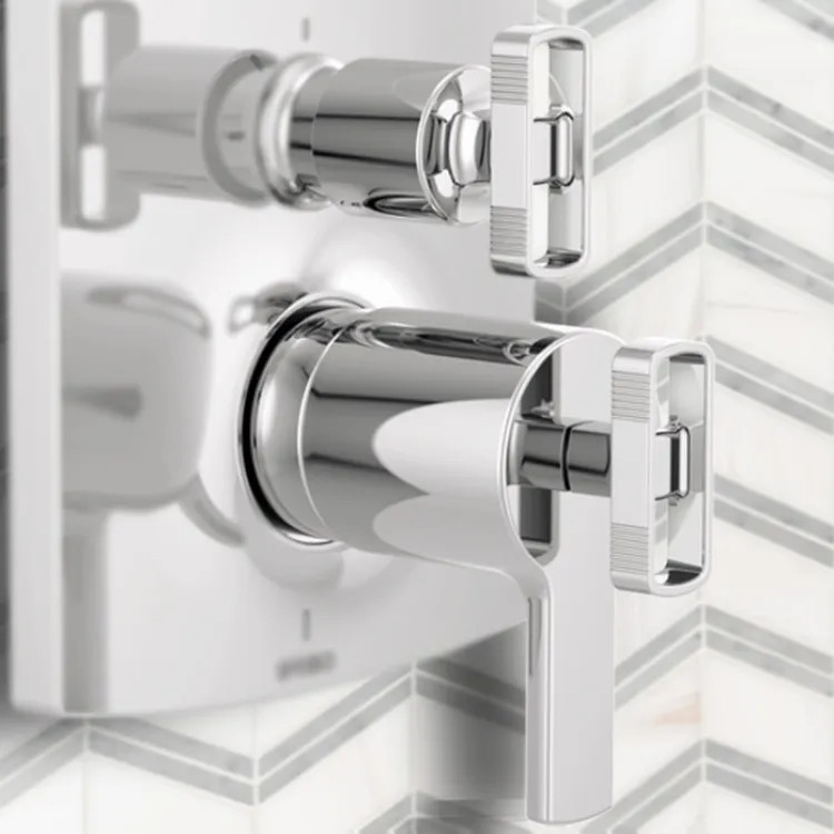 Brizo Kintsu TempAssure Thermostatic Integrated Diverter Trim Lever Handles, ADA, Polished Chrome - HL7506-PC