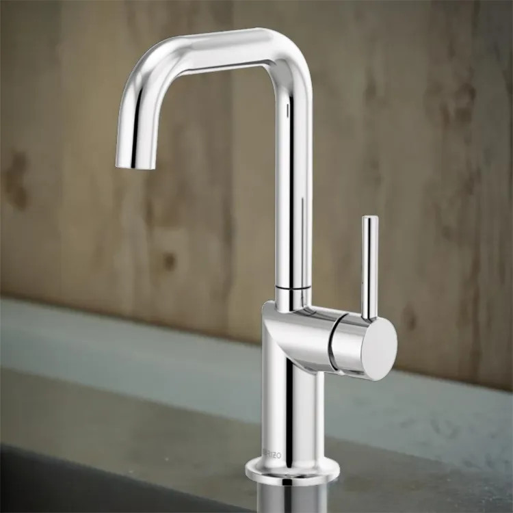 Brizo Odin Single-Handle Bar Faucet with Square Spout, Solid Brass Construction, 1.8 GPM, Polished Chrome - 61065LF-PCLHP