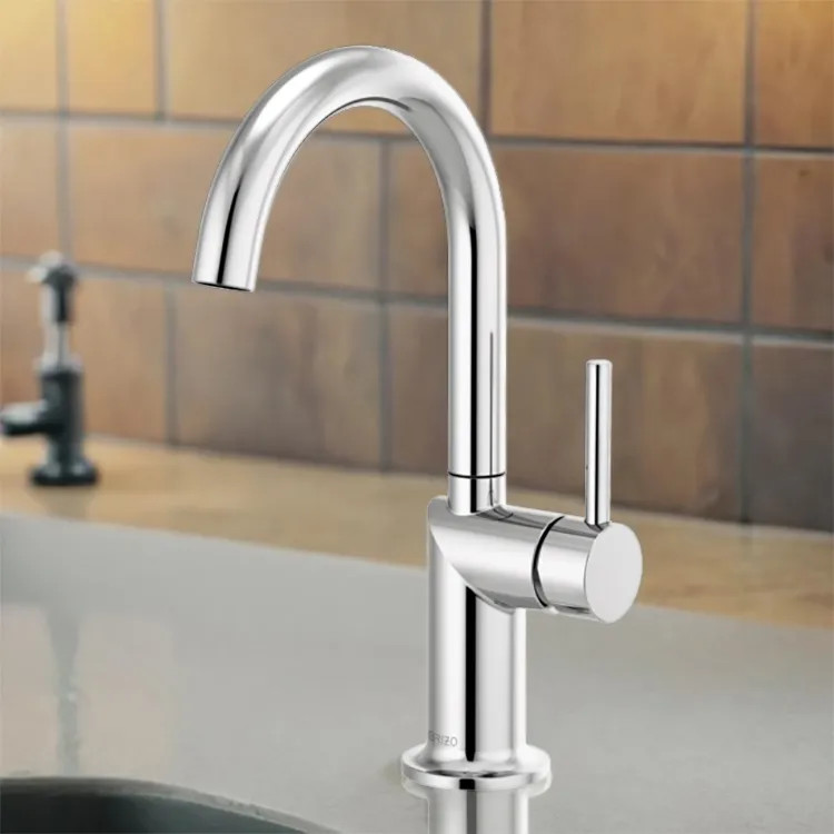 Brizo Odin Single Handle Bar Faucet with 360 Rotating Spout, ADA-Compliant, 1.8 GPM, Polished Chrome - 61075LF-PCLHP