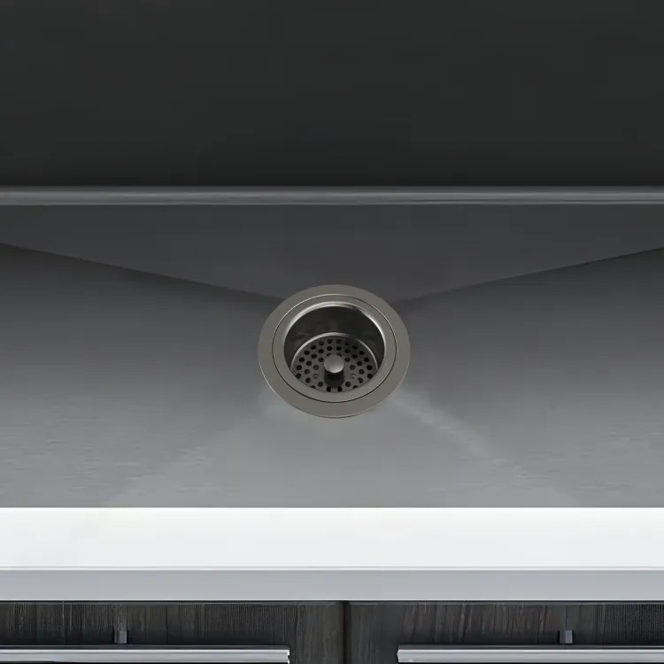 Brizo Kitchen Sink Flange and Strainer Kit, Brilliance Luxe Steel - 69052-SL