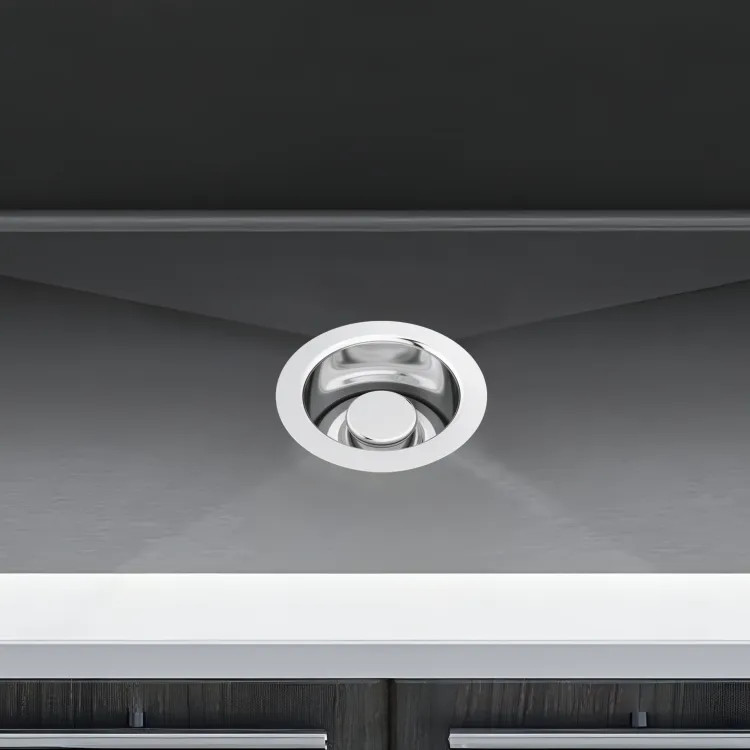Brizo 4-1/2" Kitchen Sink Disposal Flange with Stopper, Polished Chrome - 69072-PC