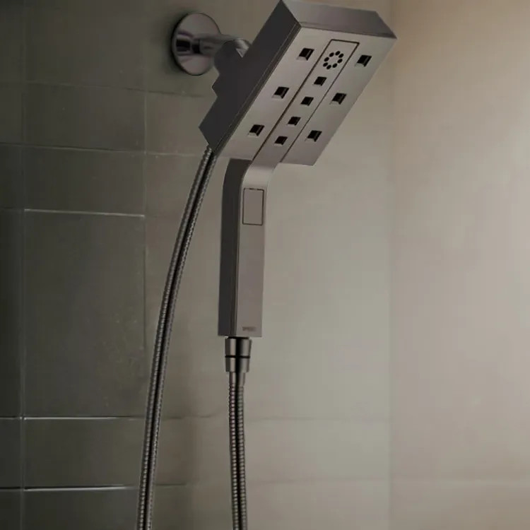 Brizo Essential Hydrati 2-in-1 Multi-Function Shower, MagneDock, H2Okinetic, 2.5 GPM, Brilliance Black Onyx - 86280-BNX-2.5