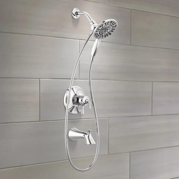 Delta Kayra Monitor 17 Series In2ition Tub & Shower Trim, Lever Handles, H2Okinetic, ADA, 1.75 GPM, Chrome - T17433-I