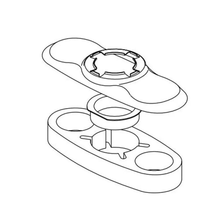 Delta Lahara Chrome Escutcheon with Gasket for 538-MPU-DST Single-Handle Bathroom Faucet - RP101074