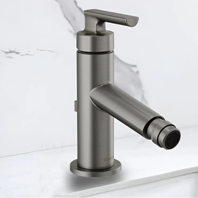 Brizo Kintsu Single-Handle Bidet Faucet with Metal Pop-Up, Lever Handle, Single-Hole, Brilliance Luxe Steel - 68106-SL