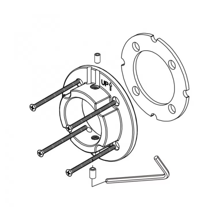 Brizo Mounting Base, Gasket, Screws & Wrench, Frank Lloyd Wright Collection - RP101805