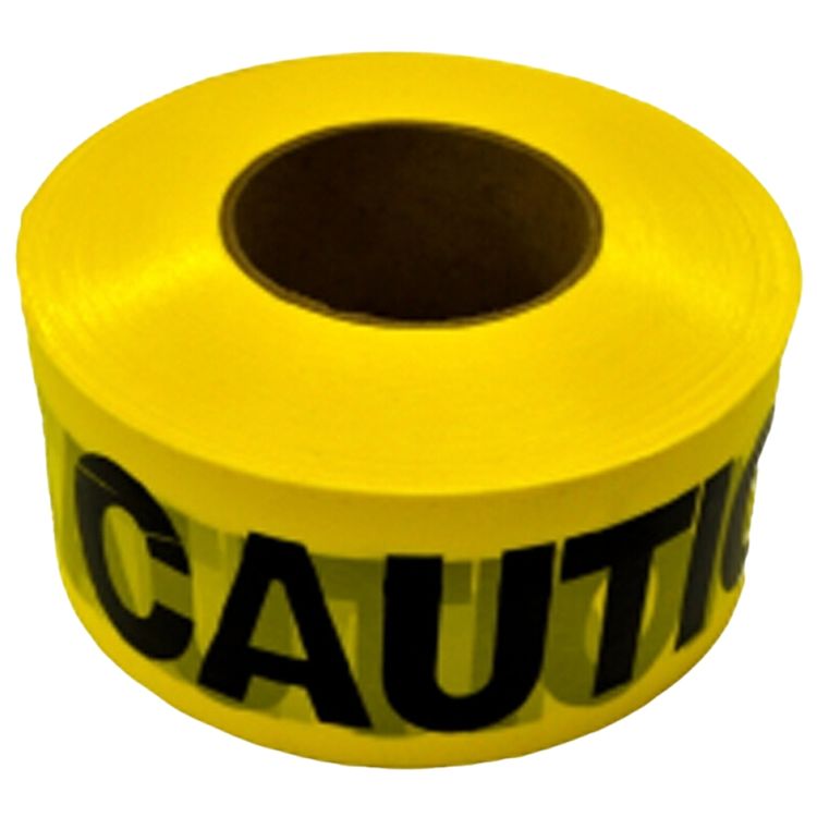CH Hanson Barricade Safety Tape, 'Caution Construction Area', 2 mil, 3 in x 1,000 ft, 12 Rolls - 16009 
