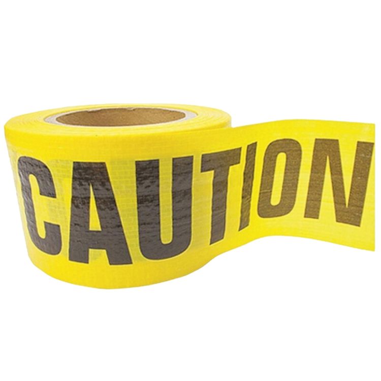 CH Hanson Barricade Safety Tape, 'Caution', 5 mils, 3 in x 500 ft, 8 Rolls - 16030