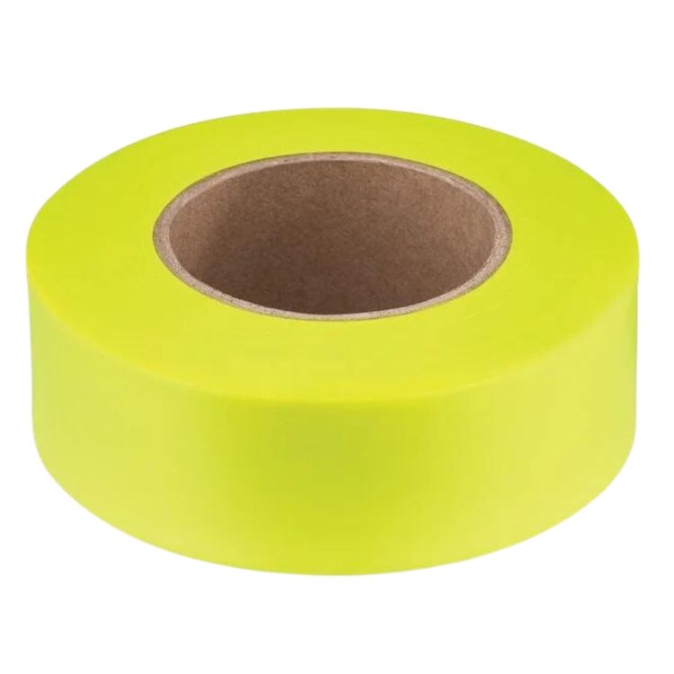 CH Hanson Yellow Fluorescent  Flagging Tapes, 1-3/16-inch x 150-feet, 4 Mil - 17005