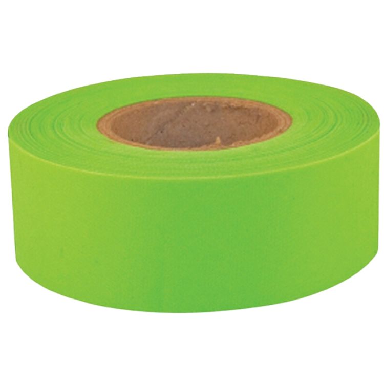 CH Hanson Sub-Zero Lime Fluorescent  Flagging Tapes, 1-3/16-inch x 150-feet, 5 Mil - 17009