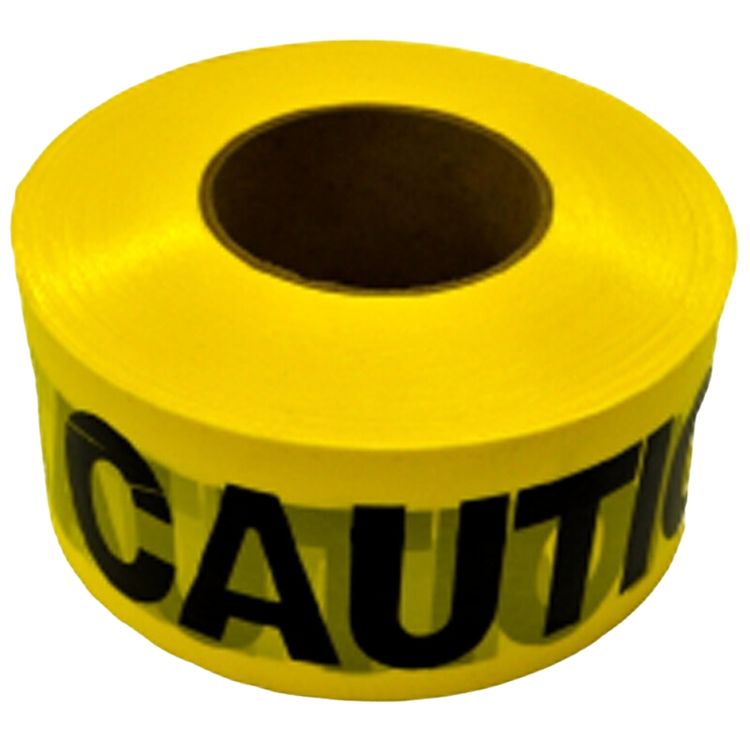 CH Hanson Barricade Safety Tape, 'Caution', 1.5 mil, 3-in x 1,000-ft, 12 Rolls, 19000