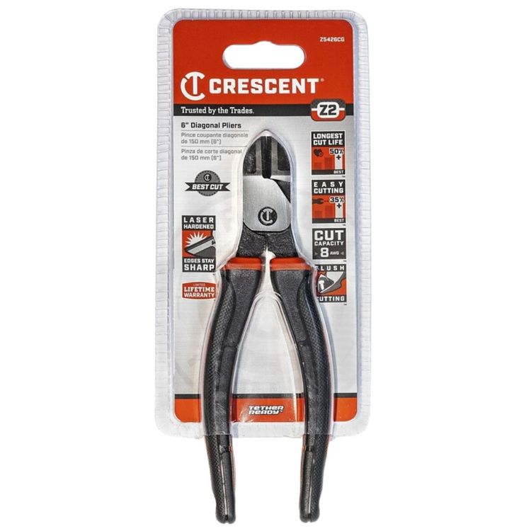 Crescent 6-inch Z2 Dual Material Diagonal Cutting Pliers - Z5426CG 