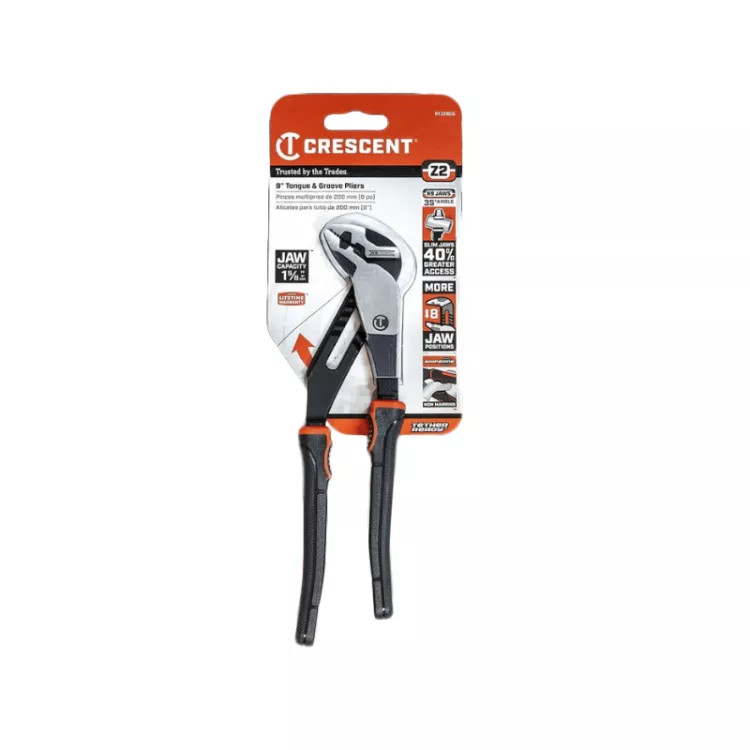 Crescent 8-Inch Straight Jaw Tongue-Groove Plier - RTZ28CG