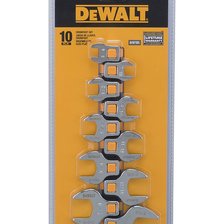 DeWALT 3/8" Drive, 10-Pieces, Crowsfoot Wrench Set - DWMT75425OSP 