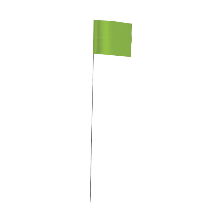 Empire 21in L, Green Stake Flag Plastic/Steel Staff - 78-088