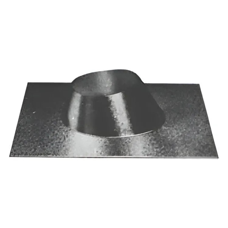 AmeriVent 0.032" Thick Roof Vent Flashing for 3-Wall Chimney, Galvanized Steel - 6FFU