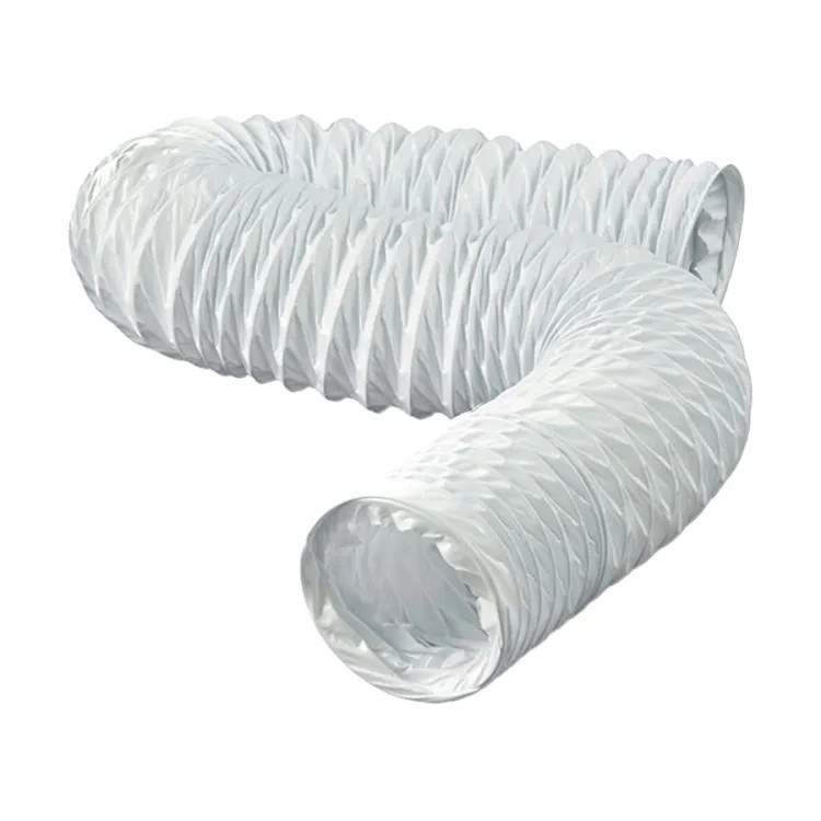 Dundas Jafine Flexible Duct, 20 ft L, Vinyl, White - FD420ZW