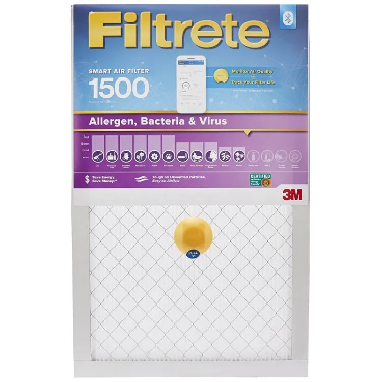 3M Filtrete 25" L x 16" W x 1" D Premium Allergen Pleated Furnace Air Filter, MERV 12 Rating and 1900 MPR - S-2001-4