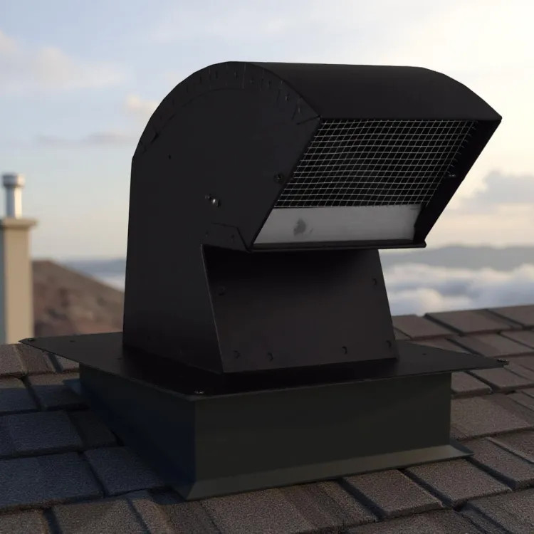 IMPERIAL VT0568-A CAP VENT ROOF EXHAUST BLK 6IN