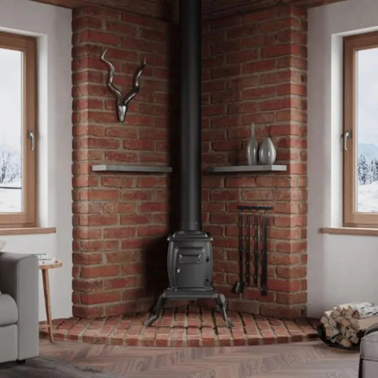 US Stove 900 Sq. Ft. Cast Iron Log Wood Stove 54,000 BTU - US1269E