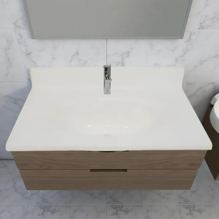 Foremost Vanity Top,  Cultured Marble, 17in x 19in, Bone - BS-1719 