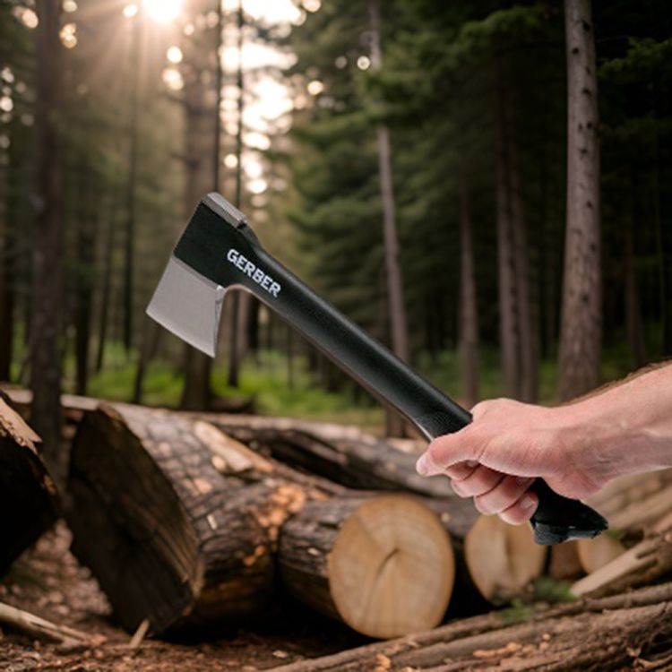 Gerber Gator II Combo Axe with Coarse-Blade Hand Saw, Glass-Filled Nylon Handle with Gator Grip Overmold - 22-41420N