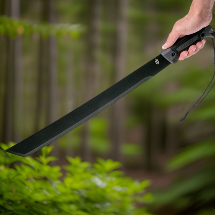 Gerber Gator Bush Machete with 17.9" High-Carbon Steel Blade, Gator Grip Handle, Sheath Included - 31-002848N
