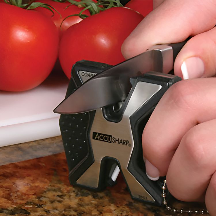 AccuSharp Diamond 2-Step Sharpener with Pre-Angled Coarse and Fine Rods - 017C