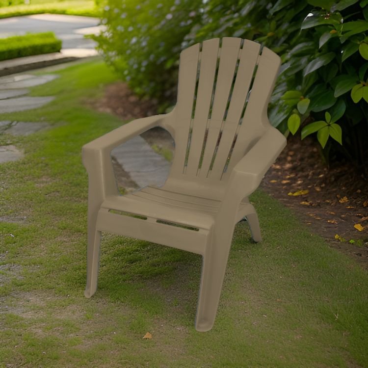 Gracious Living Adirondack II Woodland Brown Adirondack Chair, Weather-Resistant Resin, 29-3/4" W x 35-1/4" D x 33-1/2" H - 11663-26ADI