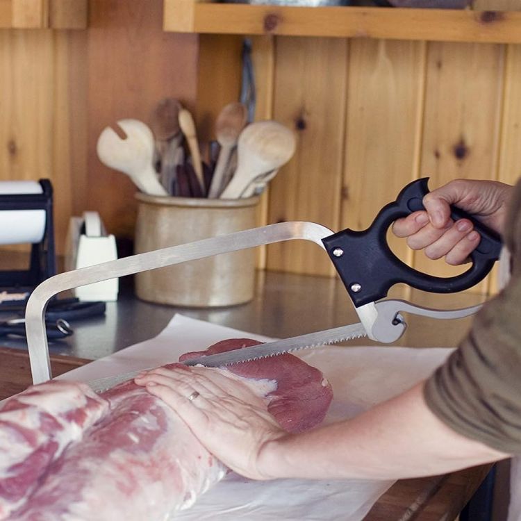 Weston 22" Stainless Steel Butcher Meat Saw with High-Impact Handle - 47-2201