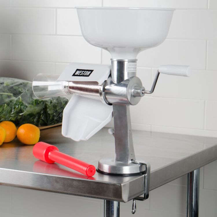 Weston Tomato Press/Sauce Maker and Strainer with 1-gal Hopper and C-Clamp - 07-0801