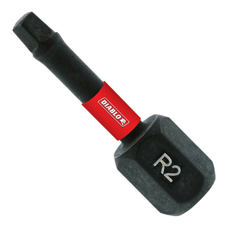 Diablo 100-Pack 1" #2 Square Drive Bits, SQ2, 1/4" Hex Shank - DSQ21P100 