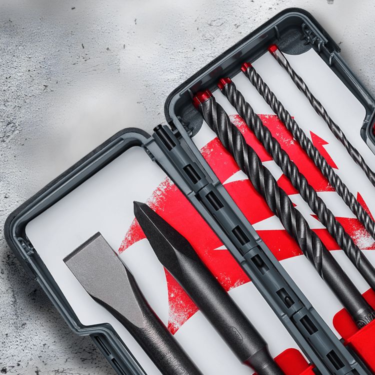 Diablo 6-Piece SDS-Plus Rebar Demon 4-Cutter Full Carbide Head Hammer Drill Bit & Chisel Set - DMAPL9930-S6 