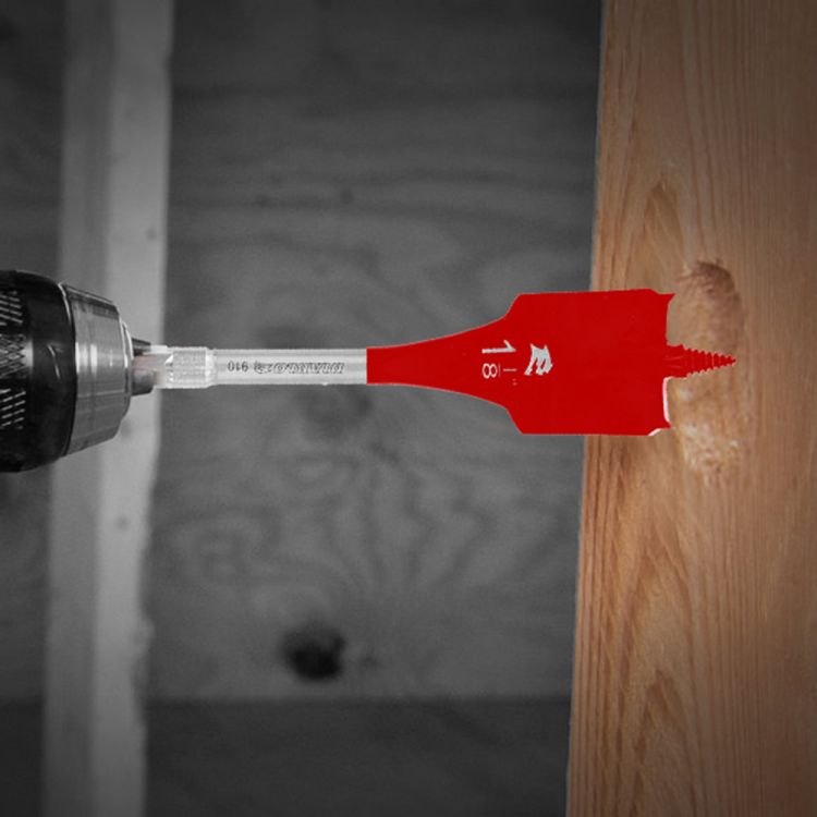 Diablo SPEEDemon 1‑1/8" x 6" Self-feed Spade Bit with 1/4" Hex Shank with Angled Spur Cutting Edge - DSP2140