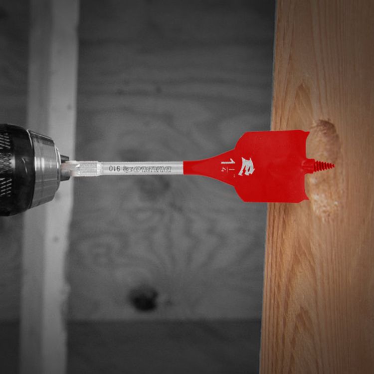 Diablo SPEEDemon 1‑1/4" x 6"  Self-feed Spade Bit with 1/4" Hex Shank and Angled Spur Cutting Edge - DSP2150