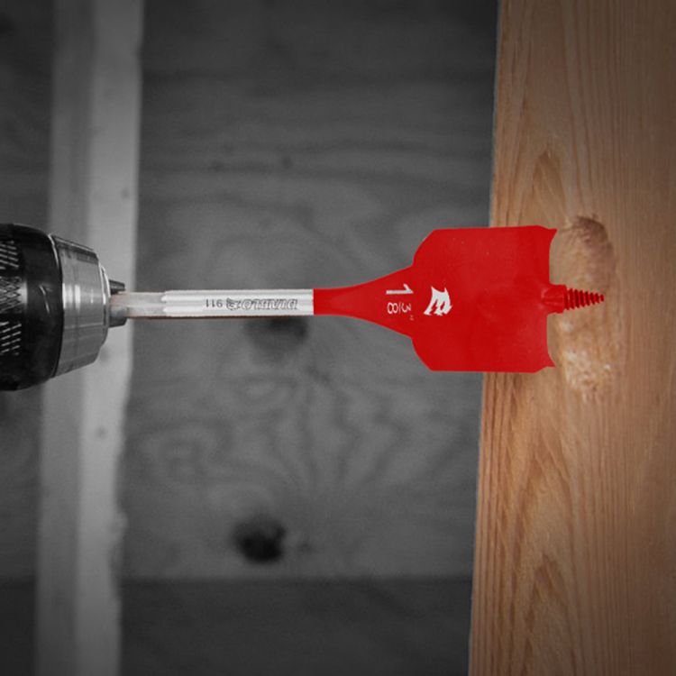 Diablo SPEEDemon 1‑3/8" x 6" Self-feed Spade Bit with 1/4" Hex Shank and Angled Spur Cutting Edge - DSP2160