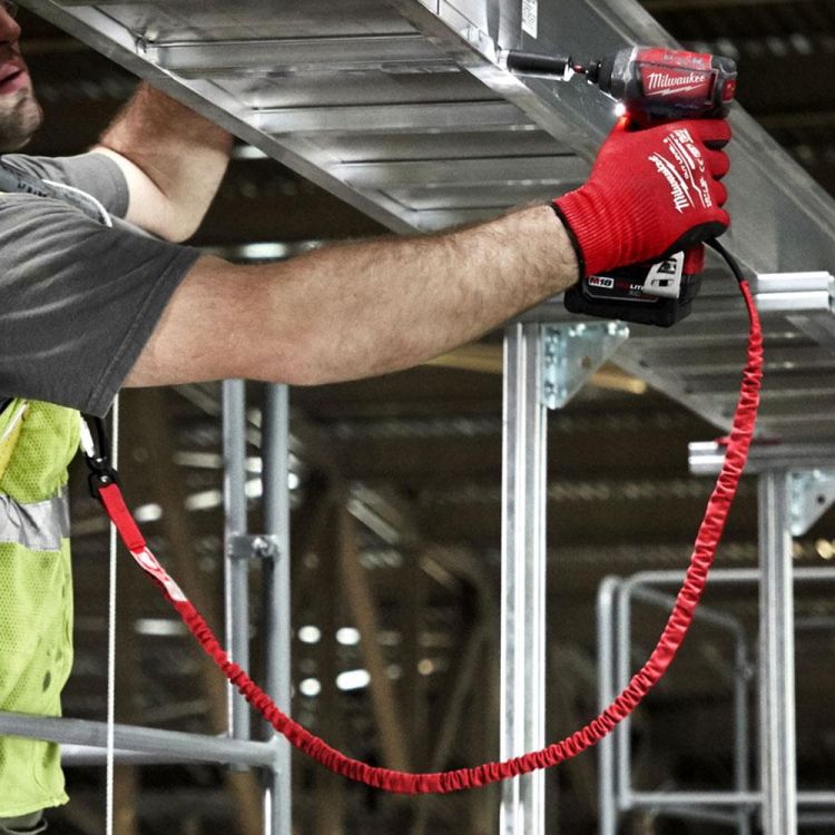 Milwaukee 36" Locking Tool Lanyard with 10lbs Weight Capacity, Red - 48-22-8810