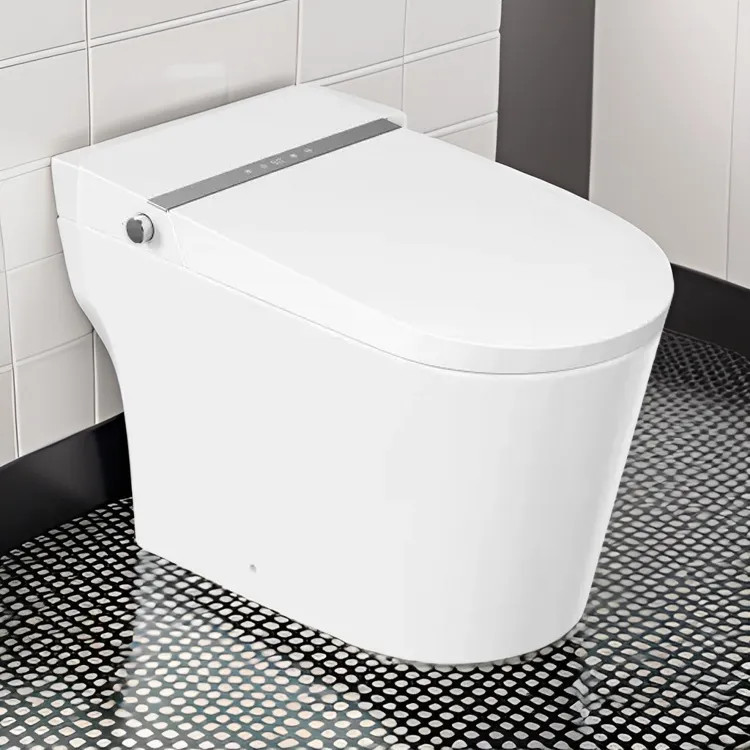 Trone Zendoro Smart Bidet Toilet Combo with Toe Touch Sensor, Auto-Open/Close, Digital Display, Heated Seat, Night Light, Auto-Flush, 1.6/1.1 GPF, White - STG8