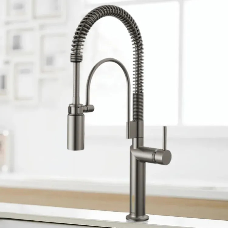 Brizo Odin Semi-Professional Kitchen Faucet, Less Handle, MagneDock, DIAMOND Seal, 1.8 GPM, Brilliance Luxe Steel - 63375LF-SLLHP