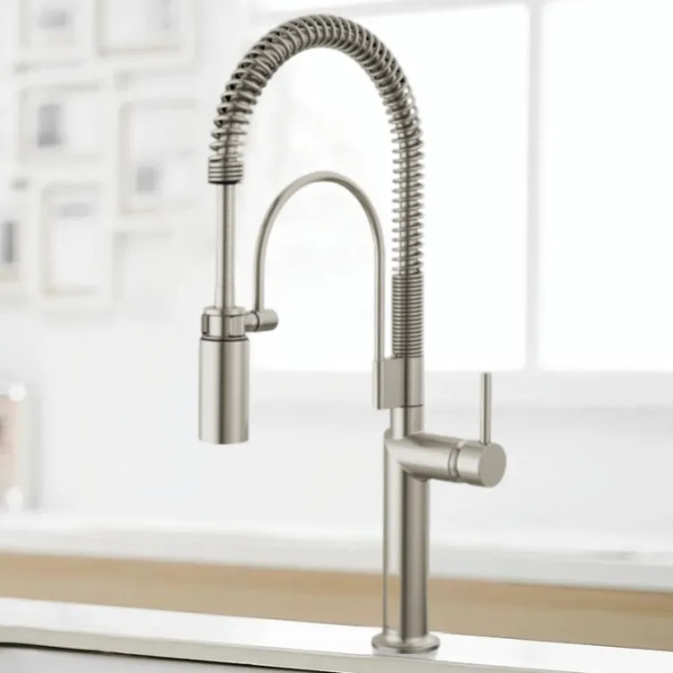 Brizo Odin Semi-Professional Kitchen Faucet, Less Handle, MagneDock, DIAMOND Seal, 1.8 GPM, Brilliance Stainless - 63375LF-SSLHP