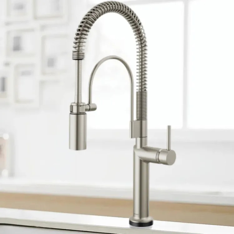Brizo Odin SmartTouch Semi-Professional Kitchen Faucet, Less Handle, TempID, MagneDock, DIAMOND Seal, 1.8 GPM, Brilliance Stainless - 64375LF-SSLHP