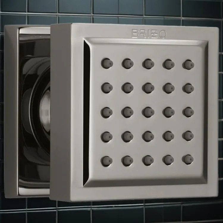 Brizo Essential Series Square Body Spray, Touch-Clean, 1.75 GPM, Brilliance Black Onyx - 84121-BNX
