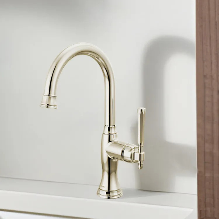 Brizo Tulham Single-Handle Bar Faucet, Lever Handle, 1.8 GPM, Brilliance Polished Nickel - 61058LF-PN