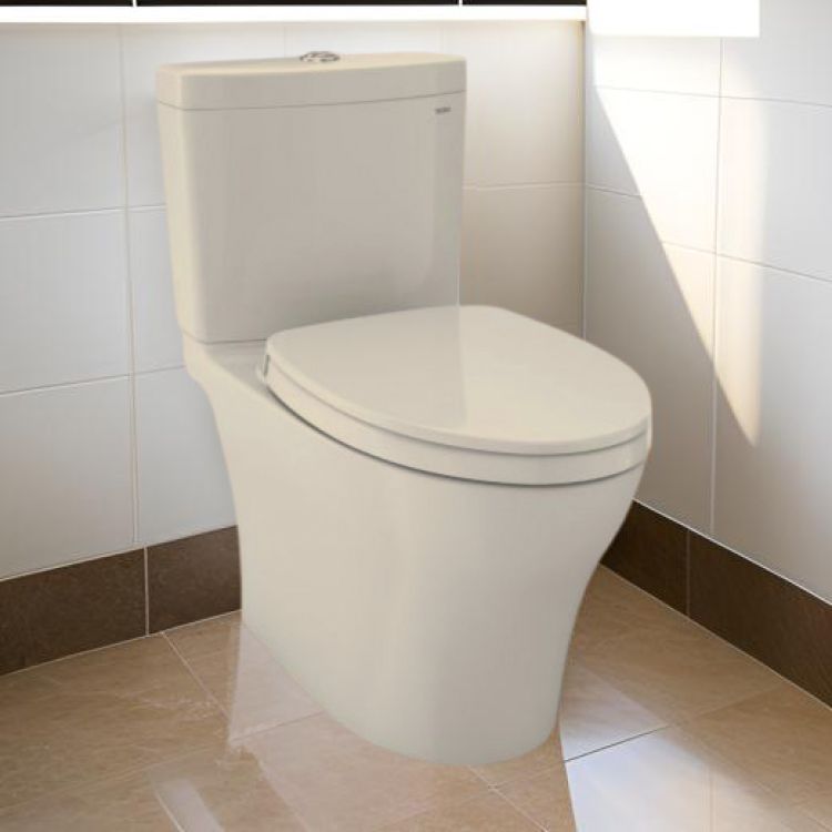 TOTO Aquia IV ADA WASHLET+ Elongated Toilet with Sanagloss, Bone  - MS446124CEMGN#03 