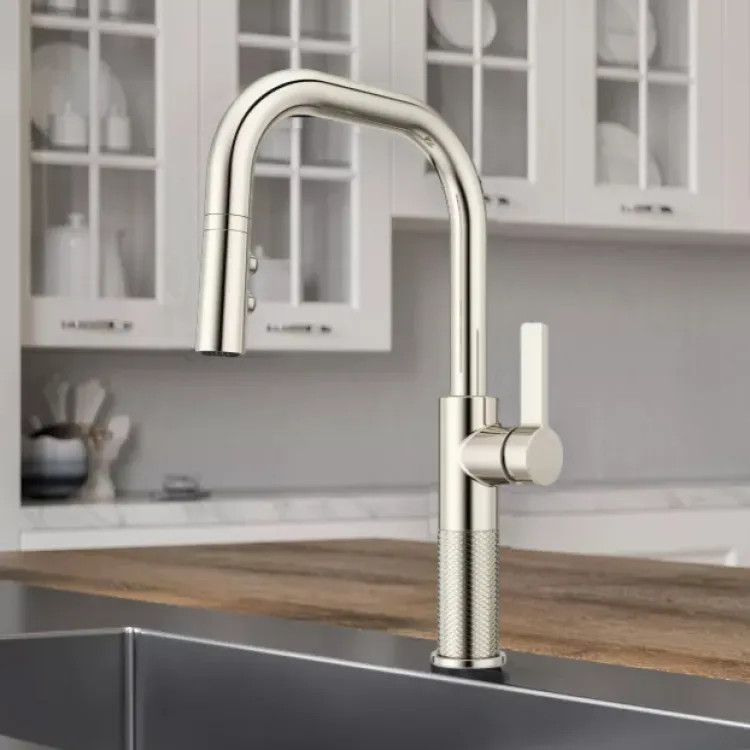 Pfister Montay Single-Handle Pull-Down Kitchen Faucet, 1.8 GPM, MagnePfit, TiteSeal, Pfast Connect, Pforever Seal, Polished Nickel - GT-529-MTD