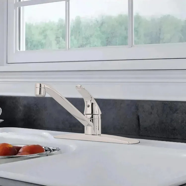 Pfister Pfirst Single Handle Kitchen Faucet, Stainless - J134-144S