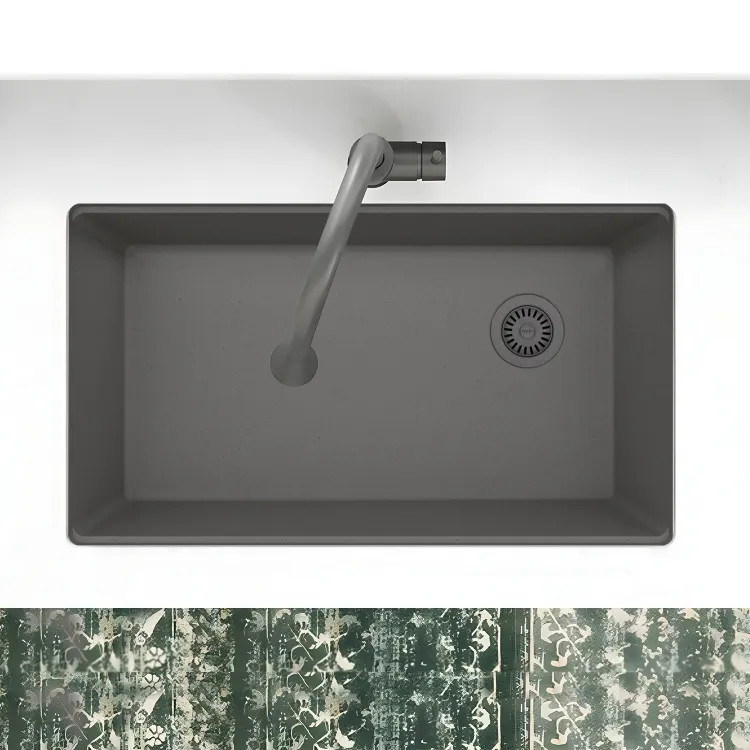 Franke Maris 33" x 19-1/4" Undermount Single-Bowl Kitchen Sink, Granite, Shadow Grey - MAG11031OW-SHG (125.0637.077)