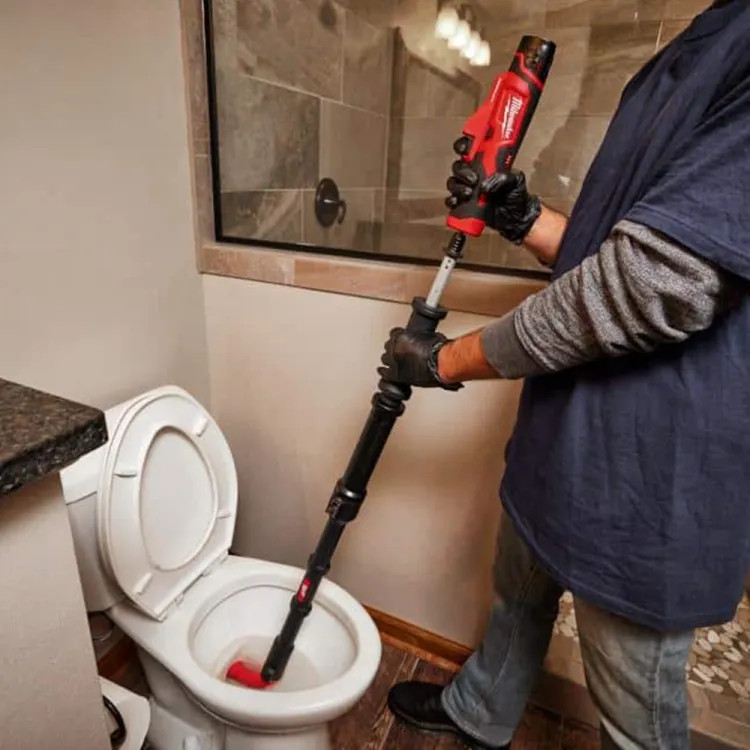 Milwaukee M12 TrapSnake Cordless Toilet Auger, 6 ft Drain Cleaning Kit - 3576-21